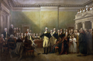 General George Washington Resigning his Commission by John Trumbull (public domain)