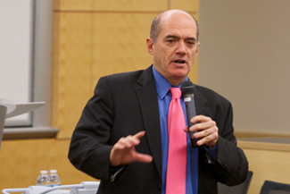 Steve Mariotti speaking at the University of Michigan in 2012. Photo credit: UM Nonprofit and Public Management Center